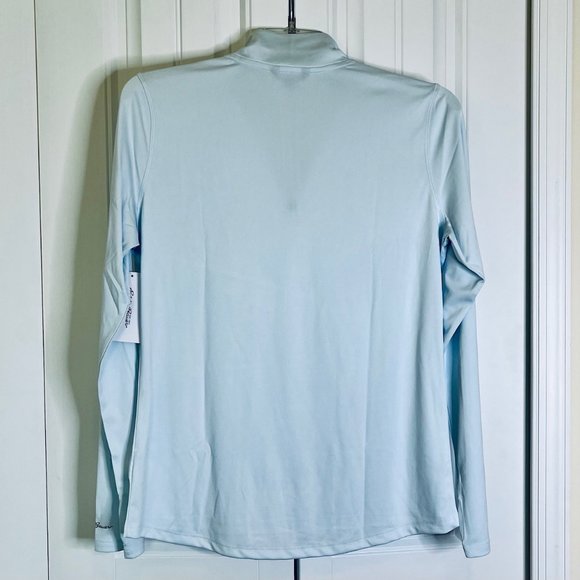 Eddie Bauer Quarter Zip Pullover in Country Air/Silvery White (L) New With Tags - Picture 4 of 11